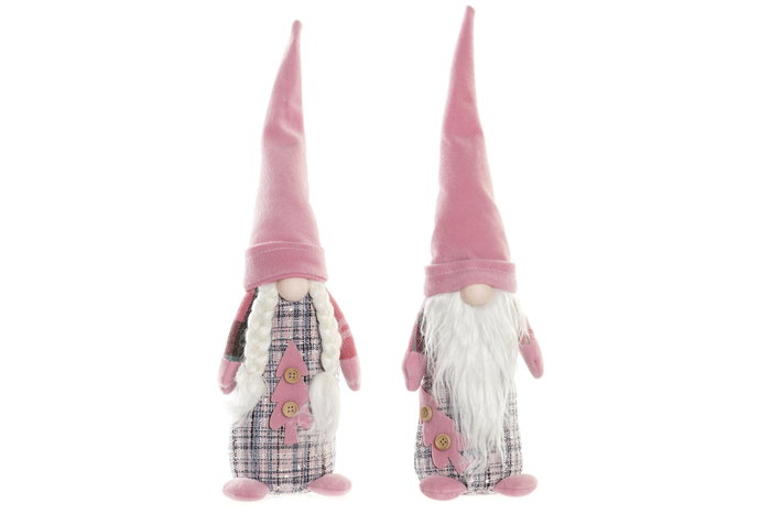 DKD Home Decor Figura de Poliéster Rosa y Blanco DKD Home Decor Figura de Poliéster Rosa y Blanco