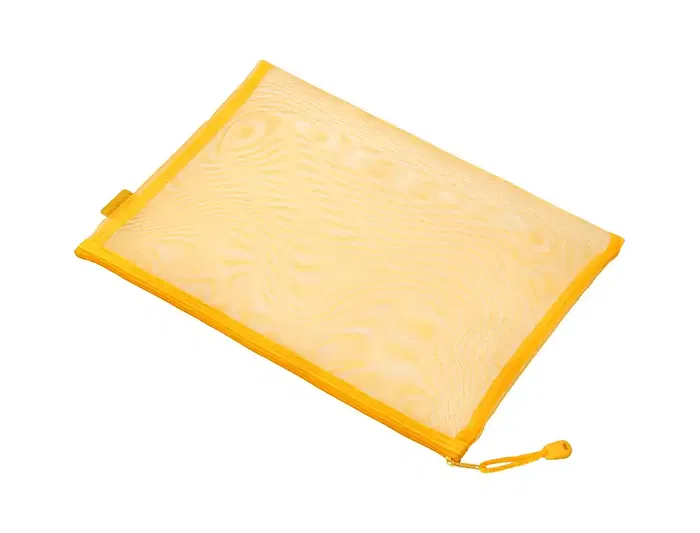 Liderpapel Bolsa Zipper Bag Multiusos Poliéster Transpirable DIN A5 Amarillo