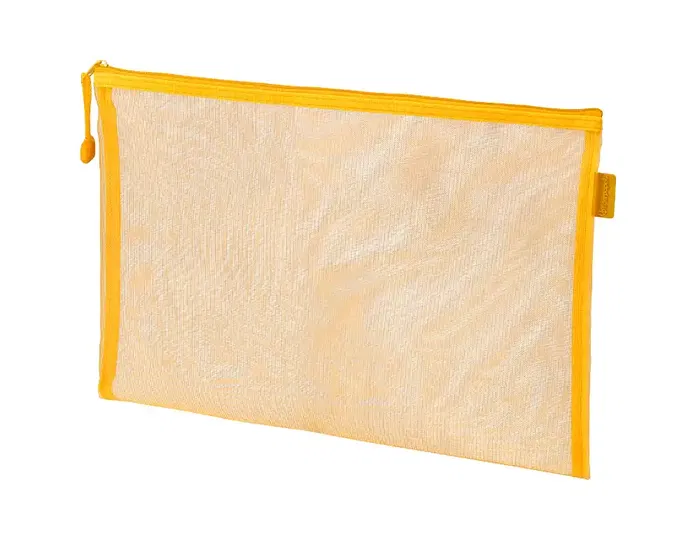 Liderpapel Bolsa Zipper Bag Multiusos Poliéster Transpirable DIN A5 Amarillo