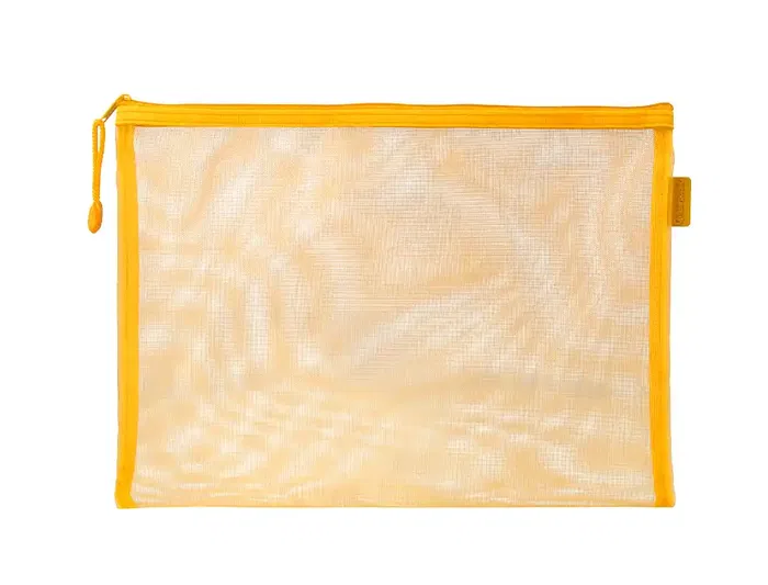 Liderpapel Bolsa Zipper Bag Multiusos Poliéster Transpirable DIN A5 Amarillo