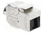 DeLOCK 90795 Módulo Keystone RJ45 hembra a LSA Cat.8.1 blindado con clip y tapa de polvo