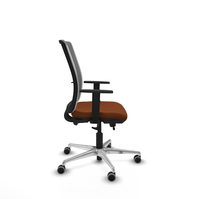 PIQUERAS Y CRESPO Silla de oficina Haches con mecanismo Sincro/Traslack Marrón y Gris PIQUERAS Y CRESPO Silla de oficina Haches con mecanismo Sincro/Traslack Marrón y Gris