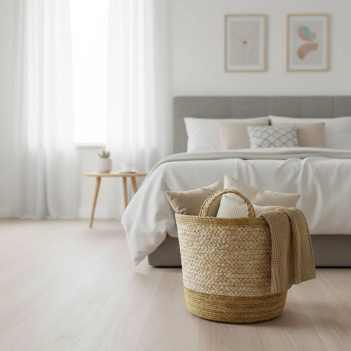 Inde Cesta Cónica Seagrass con Asas 30 cm (12 Unidades) Inde Cesta Cónica Seagrass con Asas 30 cm (12 Unidades)