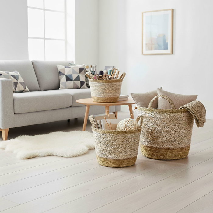 Inde Cesta Cónica Seagrass con Asas 30 cm (12 Unidades) Inde Cesta Cónica Seagrass con Asas 30 cm (12 Unidades)