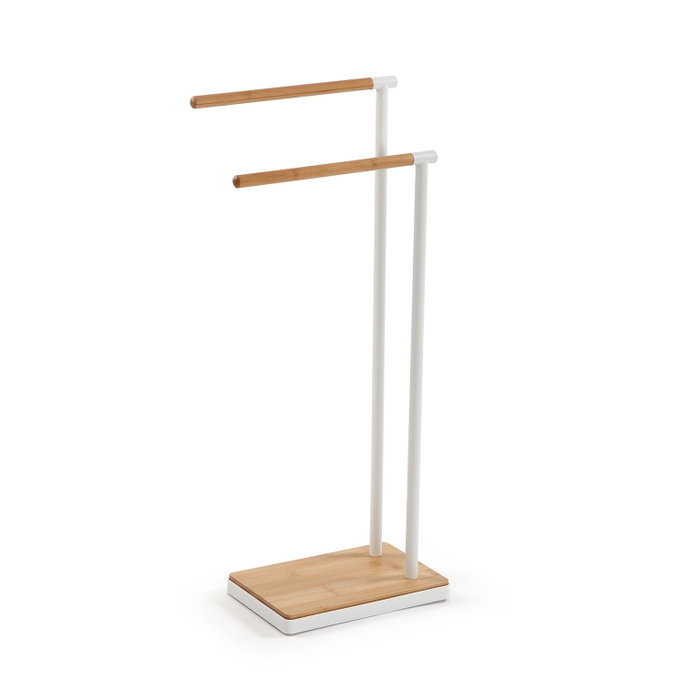 Versa Toallero Doble Bambú Blanco 18.5 x 78.5 x 36.8 cm (2 Unidades) Versa Toallero Doble Bambú Blanco 18.5 x 78.5 x 36.8 cm (2 Unidades)