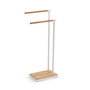 Versa Toallero Doble Bambú Blanco 18.5 x 78.5 x 36.8 cm (2 Unidades)