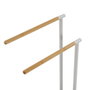 Versa Toallero Doble Bambú Blanco 18.5 x 78.5 x 36.8 cm (2 Unidades)