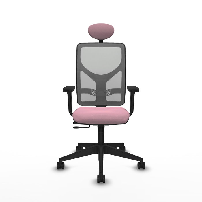 PIQUERAS Y CRESPO Silla de oficina Motilla Rosa y Gris con Mecanismo Sincro/Traslack PIQUERAS Y CRESPO Silla de oficina Motilla Rosa y Gris con Mecanismo Sincro/Traslack