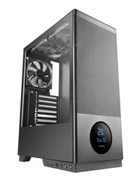 Tacens Sagitta20 Semitorre con Pantalla LED y Cristal Templado, Negro