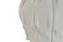 DKD Home Decor Jarrón de Gres Blanco con Acabado 3D