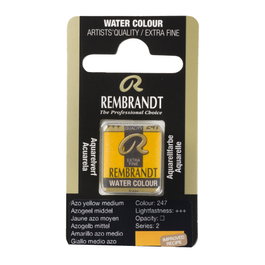 Rembrandt Acuarela Pastilla Amarillo Azo Medio 247