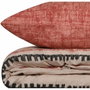 Aucune Juego de Cama Rojo con Funda Nórdica y 2 Fundas de Almohada
