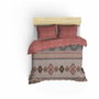 Aucune Juego de Cama Rojo con Funda Nórdica y 2 Fundas de Almohada