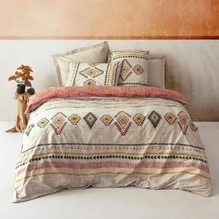 Aucune Juego de Cama Rojo con Funda Nórdica y 2 Fundas de Almohada Aucune Juego de Cama Rojo con Funda Nórdica y 2 Fundas de Almohada
