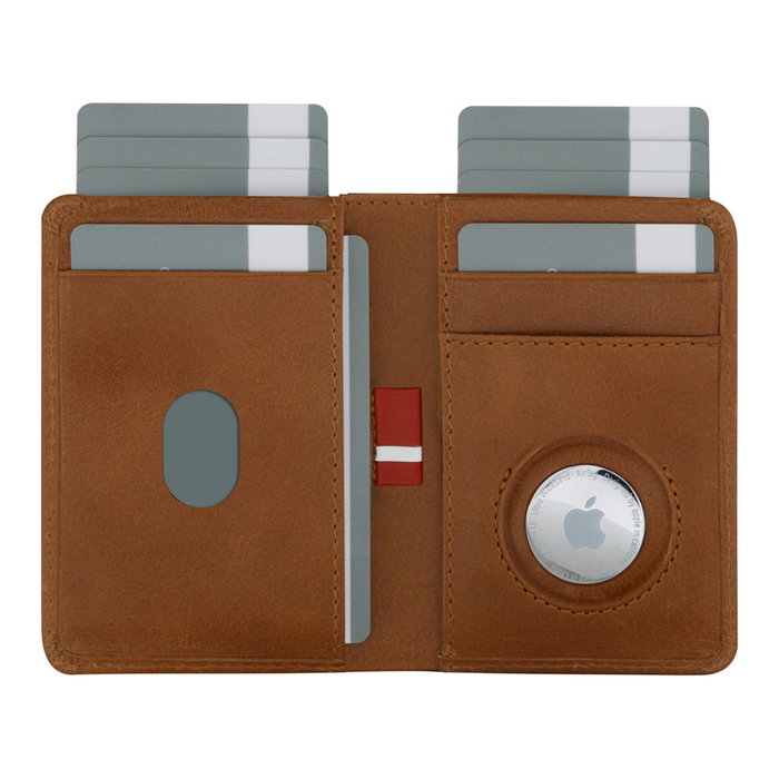 dbramante1928 BIATGT001679 Billetera Slim Marrón Cuero Cierre Magnético