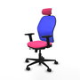 PIQUERAS Y CRESPO Silla de oficina Jorquera Sincro/Traslack Rosa y Azul