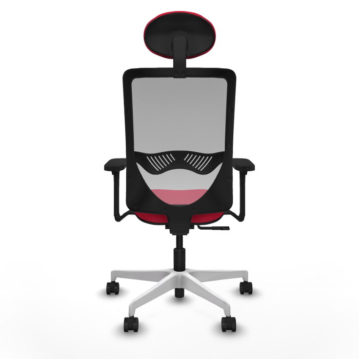 PIQUERAS Y CRESPO Silla de oficina Zulema con mecanismo Sincro, Rojo y Gris