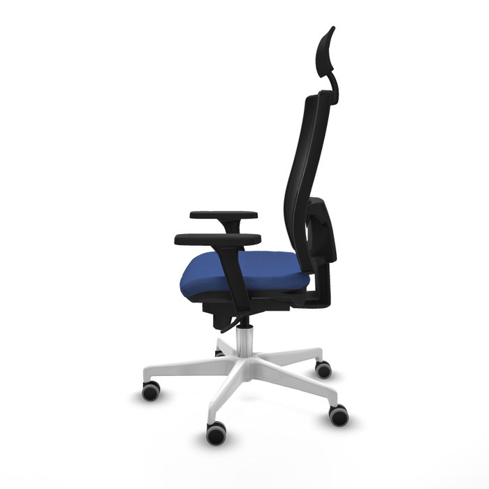 PIQUERAS Y CRESPO Silla de oficina Horna con mecanismo Sincro, Azul marino y Negro