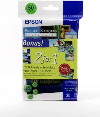 Epson Premium Semigloss Papel Foto 10x15 cm, 50 Hojas