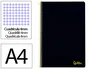 Liderpapel Cuaderno Espiral Smart A4 Tapa Blanda 80 Hojas Cuadro 4mm Negro