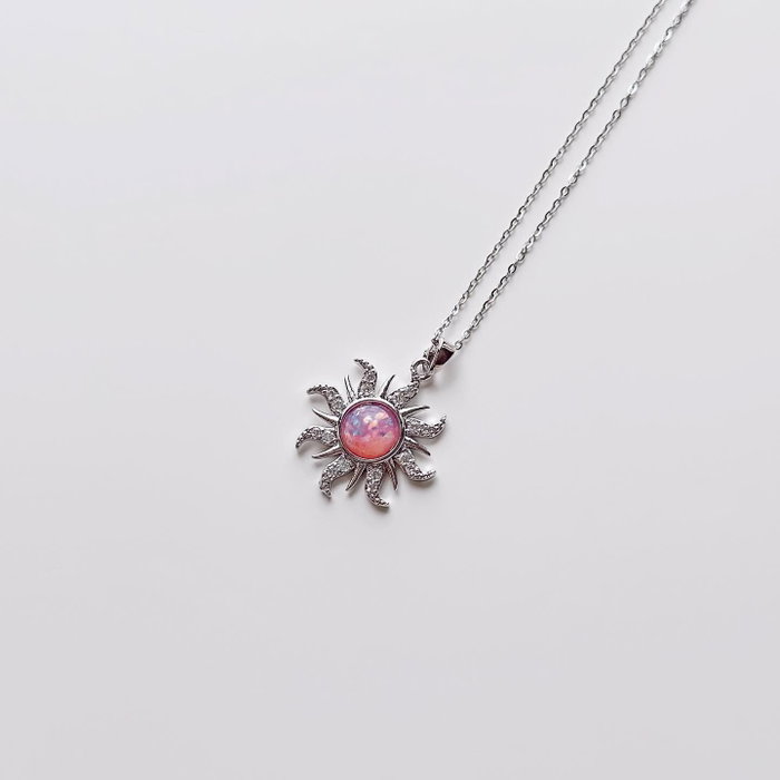 Heliophilia Silver Collar Emma Grey Acero Inoxidable 316L Plata y Rosa 45 cm + 5 cm Heliophilia Silver Collar Emma Grey Acero Inoxidable 316L Plata y Rosa 45 cm + 5 cm