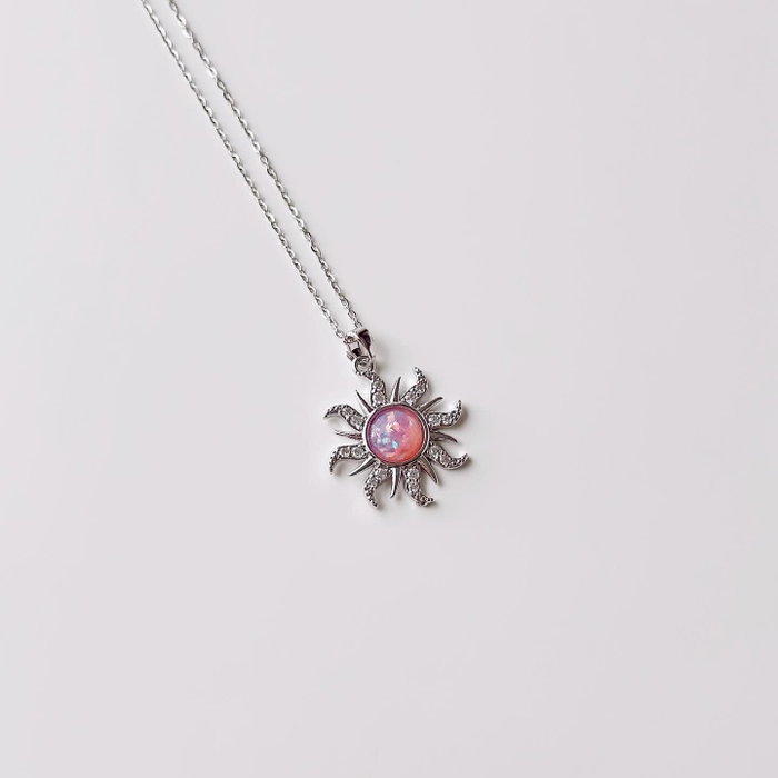 Heliophilia Silver Collar Emma Grey Acero Inoxidable 316L Plata y Rosa 45 cm + 5 cm Heliophilia Silver Collar Emma Grey Acero Inoxidable 316L Plata y Rosa 45 cm + 5 cm