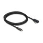 DeLOCK Cable USB4 Gen 3x2 de 2 m con conectores USB C angulares, 40 Gbps, 240 W, Negro