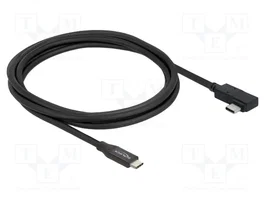 DeLOCK Cable USB4 Coaxial 40 Gbps 2m USB-C a USB-C Negro