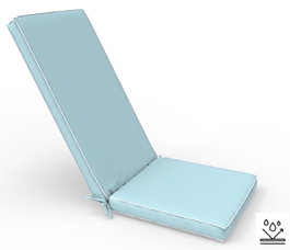 DKD Home Decor Cojín Silla Poliéster Exterior Verano Azul Azul y Blanco