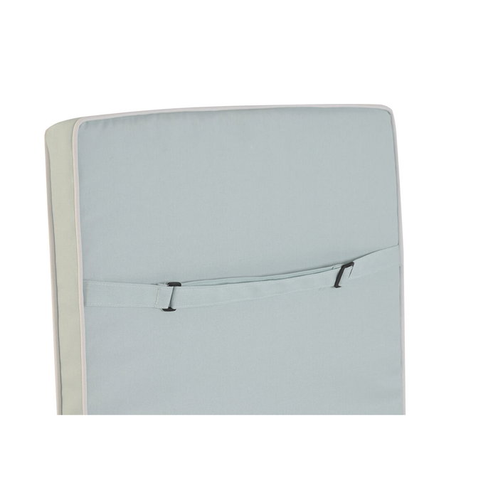 DKD Home Decor Cojín Silla Poliéster Exterior Verano Azul Azul y Blanco