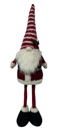 DKD Home Decor Figura de Gnomo Rojo y Blanco en Poliéster 61x18x9 cm