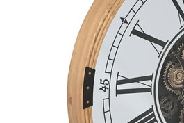 DKD Home Decor Reloj Pared Loft Referencia 8.5 x 80 x 80 cm Plateado Natural Cristal Metal