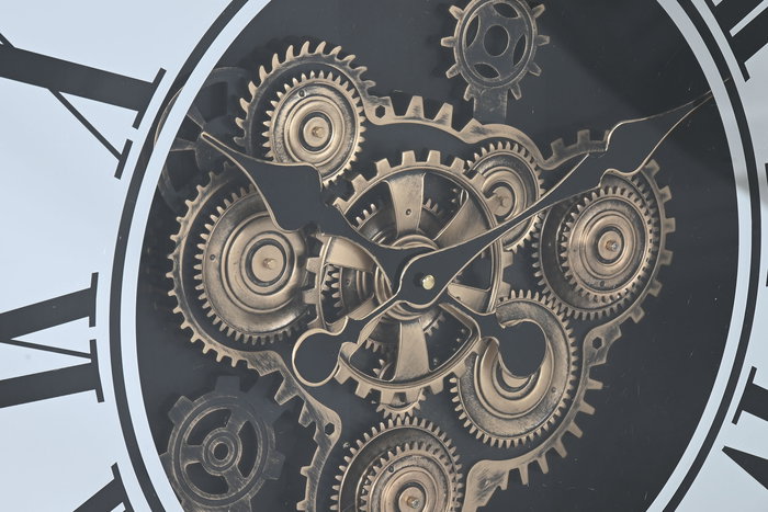 DKD Home Decor Reloj Pared Loft Referencia 8.5 x 80 x 80 cm Plateado Natural Cristal Metal