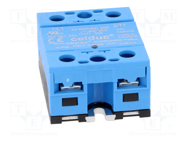 CELDUC Relé de semiconductor SO9 40A 24-600VAC CELDUC Relé de semiconductor SO9 40A 24-600VAC