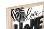 DKD Home Decor Decoración MDF Paulownia 40x5x24 Negro