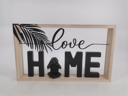 DKD Home Decor Decoración MDF Paulownia 40x5x24 Negro