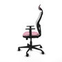PIQUERAS Y CRESPO Silla de oficina Jorquera Rosa y Blanca