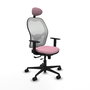 PIQUERAS Y CRESPO Silla de oficina Jorquera Rosa y Blanca