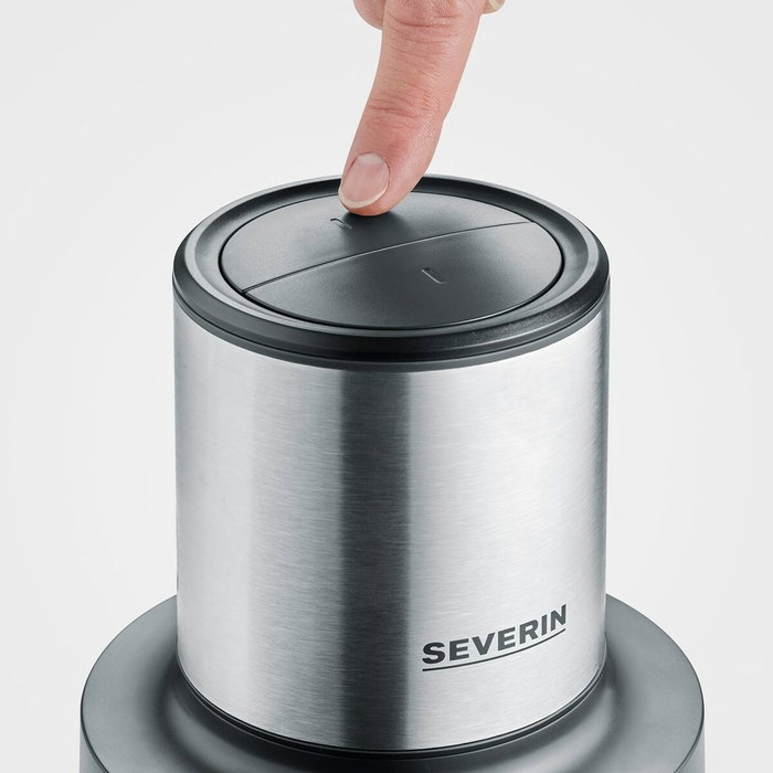 Severin KM3867 Picadora de carne eléctrica 400 W Bol de cristal 1 L 2 velocidades Negro acero inoxidable