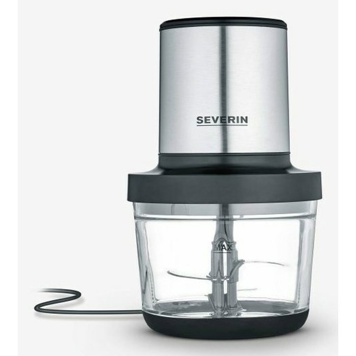 Severin KM3867 Picadora de carne eléctrica 400 W Bol de cristal 1 L 2 velocidades Negro acero inoxidable