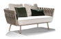 DKD Home Decor Sofá Terraza y Jardín Set de 4 Piezas Cuerda Metal