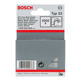 Bosch Grapas para herramientas eléctricas Tipo 53, 10/11,4 mm (1.000 unidades)