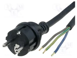 JONEX Cable de Alimentación H05RR-F 3x1,5mm² 5m