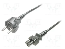 Digitus Cable de alimentación AK-440115-008-S, 0,75 m, Negro