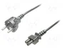Digitus Cable de alimentación AK-440115-008-S, 0,75 m, Negro