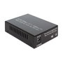 DeLOCK 1000Base-T a SFP Gigabit Ethernet Media Converter, 10/100/1000 Mbit/s, Convertidor de Cobre a Fibra Óptica, Negro