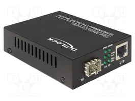 DeLOCK Convertidor de medios 1000Base-T a SFP Negro