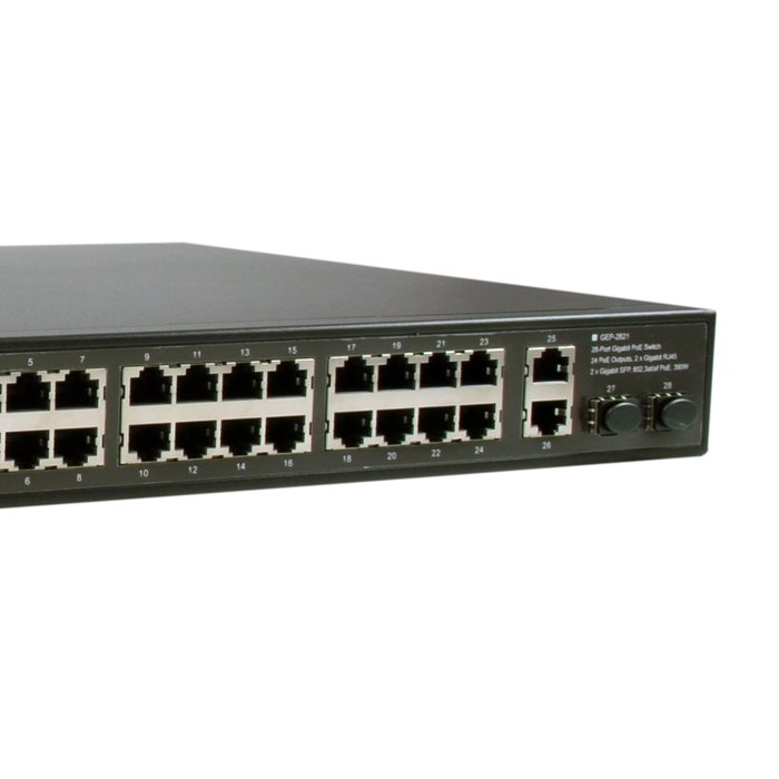 LevelOne GEP-2821 Switch 28 Puertos Gigabit PoE 390W LevelOne GEP-2821 Switch 28 Puertos Gigabit PoE 390W