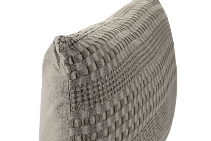 DKD Home Decor Cojín de Algodón Gris 70x40 cm Lavado a la Piedra