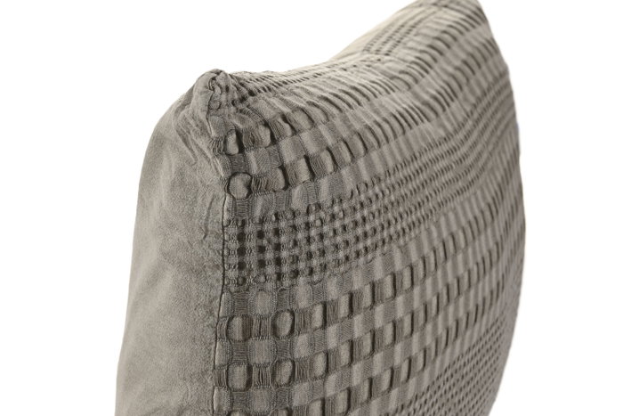 DKD Home Decor Cojín de Algodón Gris 70x40 cm Lavado a la Piedra